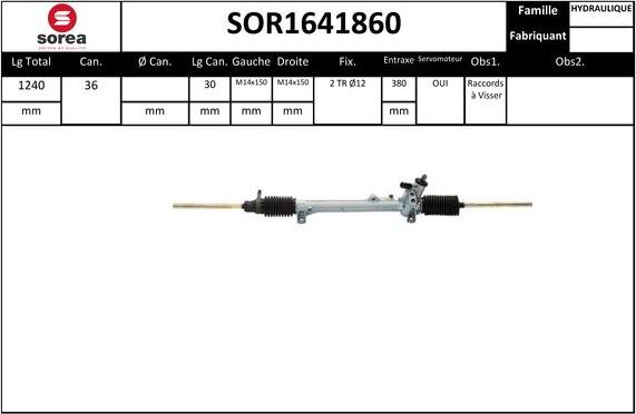 EAI SOR1641860 - Рульовий механізм, рейка autocars.com.ua