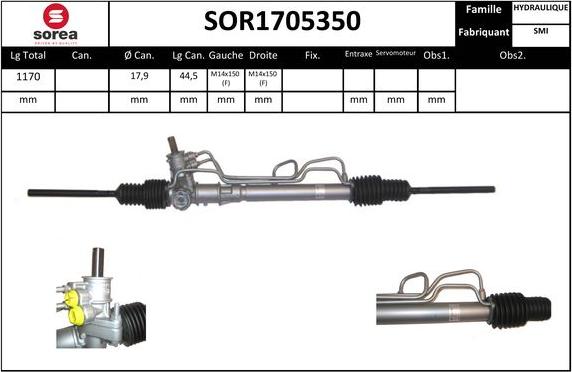 EAI SOR1705350 - Рулевой механизм, рейка autodnr.net