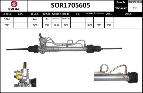 EAI SOR1705605 - Рульовий механізм, рейка autocars.com.ua