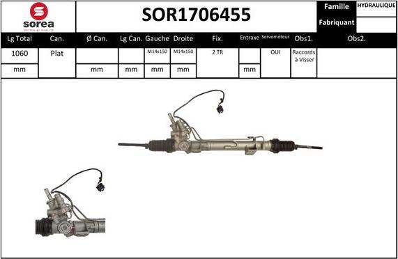 EAI SOR1706455 - Рульовий механізм, рейка autocars.com.ua
