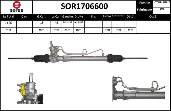 EAI SOR1706600 - Рулевой механизм, рейка autodnr.net