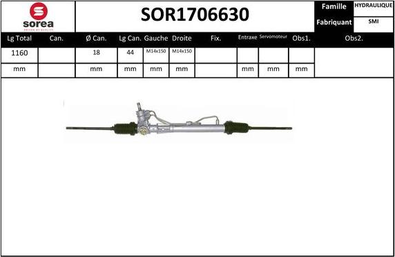 EAI SOR1706630 - Рулевой механизм, рейка autodnr.net