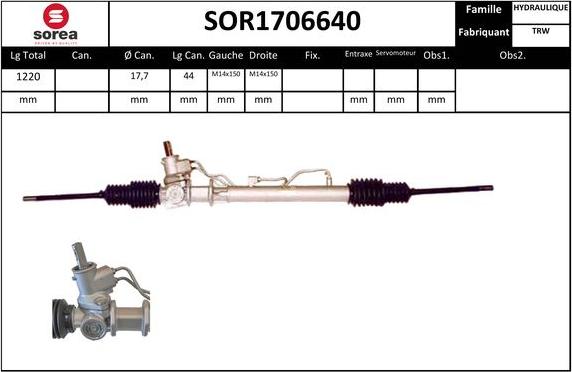 EAI SOR1706640 - Рулевой механизм, рейка autodnr.net