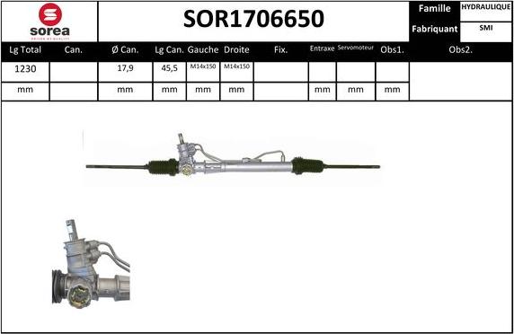 EAI SOR1706650 - Рулевой механизм, рейка autodnr.net