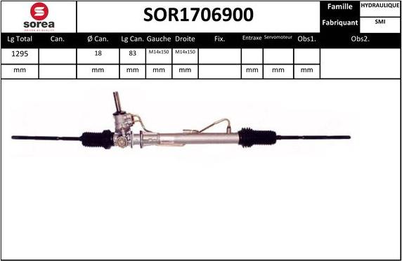 EAI SOR1706900 - Рульовий механізм, рейка autocars.com.ua