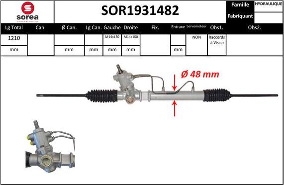EAI SOR1931482 - Рульовий механізм, рейка autocars.com.ua