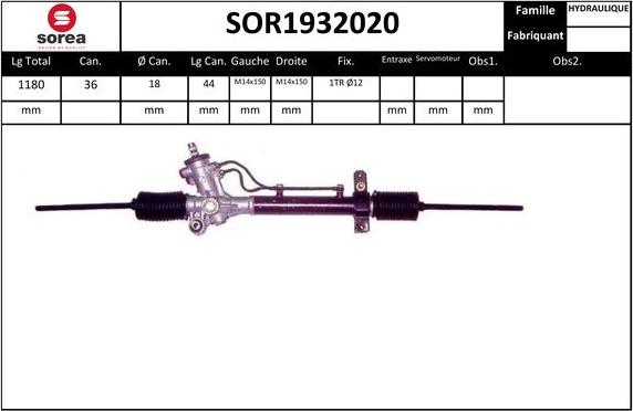 EAI SOR1932020 - Рулевой механизм, рейка avtokuzovplus.com.ua