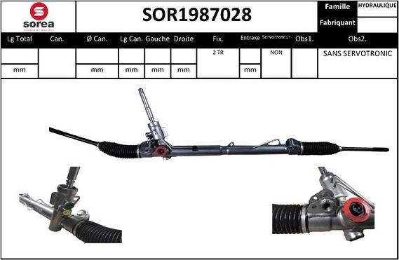 EAI SOR1987028 - Рулевой механизм, рейка autodnr.net