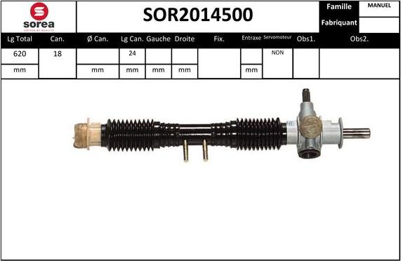 EAI SOR2014500 - Рульовий механізм, рейка autocars.com.ua