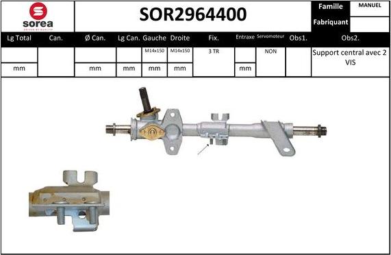 EAI SOR2964400 - Рульовий механізм, рейка autocars.com.ua