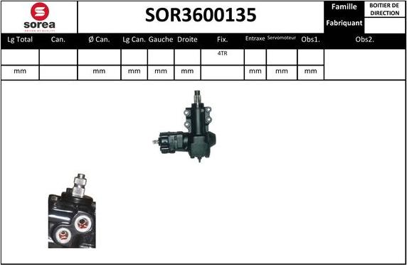 EAI SOR3600135 - Рулевой механизм, рейка avtokuzovplus.com.ua