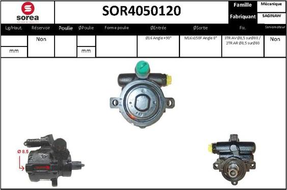 EAI SOR4050120 - Гідравлічний насос, рульове управління, ГУР autocars.com.ua