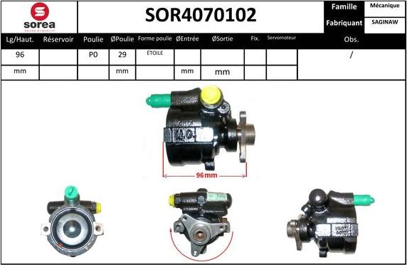 EAI SOR4070102 - Гидравлический насос, рулевое управление, ГУР autodnr.net