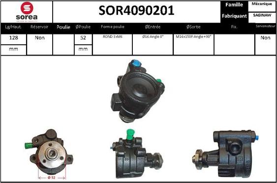 EAI SOR4090201 - Гидравлический насос, рулевое управление, ГУР autodnr.net