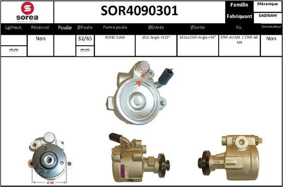 EAI SOR4090301 - Гидравлический насос, рулевое управление, ГУР autodnr.net