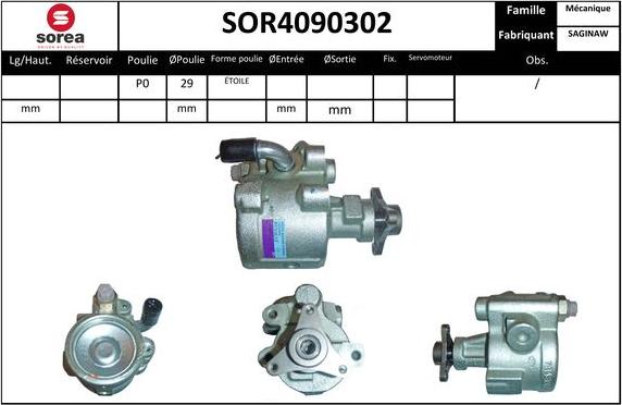 EAI SOR4090302 - Гідравлічний насос, рульове управління, ГУР autocars.com.ua