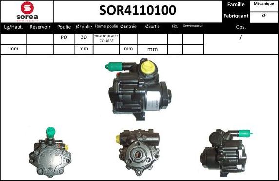 EAI SOR4110100 - Гидравлический насос, рулевое управление, ГУР autodnr.net