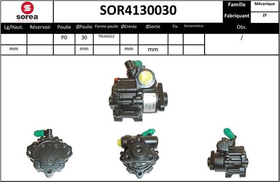 EAI SOR4130030 - Гидравлический насос, рулевое управление, ГУР autodnr.net