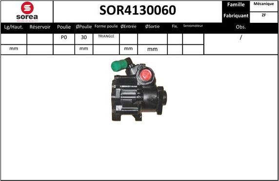 EAI SOR4130060 - Гидравлический насос, рулевое управление, ГУР avtokuzovplus.com.ua