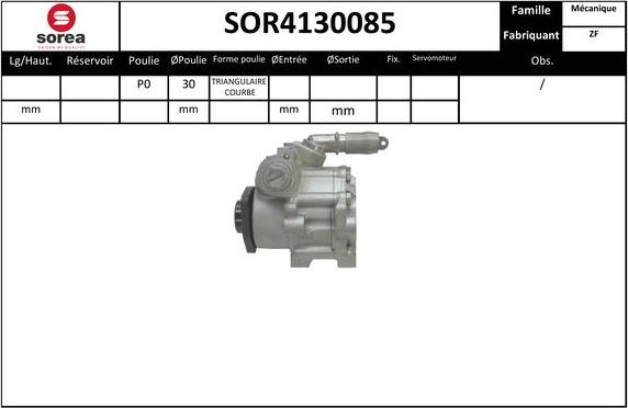 EAI SOR4130085 - Гидравлический насос, рулевое управление, ГУР autodnr.net