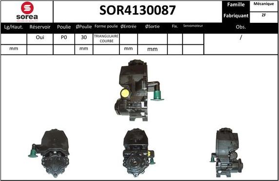 EAI SOR4130087 - Гідравлічний насос, рульове управління, ГУР autocars.com.ua