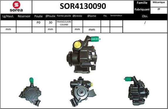 EAI SOR4130090 - Гидравлический насос, рулевое управление, ГУР avtokuzovplus.com.ua