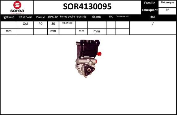EAI SOR4130095 - Гідравлічний насос, рульове управління, ГУР autocars.com.ua