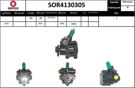 EAI SOR4130305 - Гідравлічний насос, рульове управління, ГУР autocars.com.ua