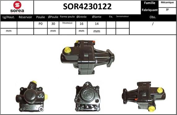 EAI SOR4230122 - Гидравлический насос, рулевое управление, ГУР autodnr.net