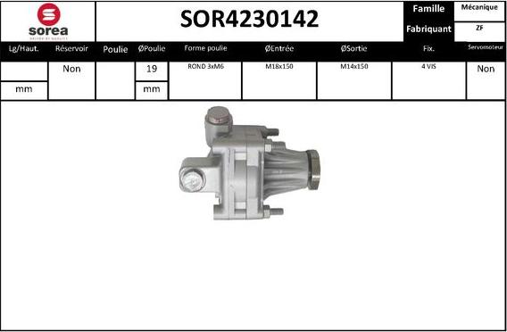 EAI SOR4230142 - Гидравлический насос, рулевое управление, ГУР autodnr.net