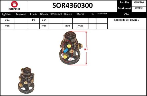 EAI SOR4360300 - Гідравлічний насос, рульове управління, ГУР autocars.com.ua