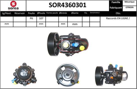 EAI SOR4360301 - Гідравлічний насос, рульове управління, ГУР autocars.com.ua