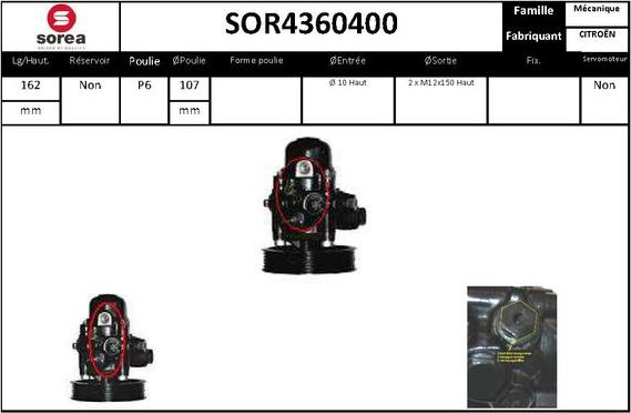 EAI SOR4360400 - Гідравлічний насос, рульове управління, ГУР autocars.com.ua