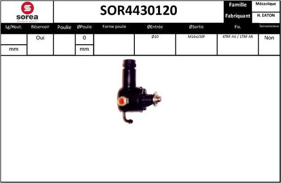 EAI SOR4430120 - Гідравлічний насос, рульове управління, ГУР autocars.com.ua
