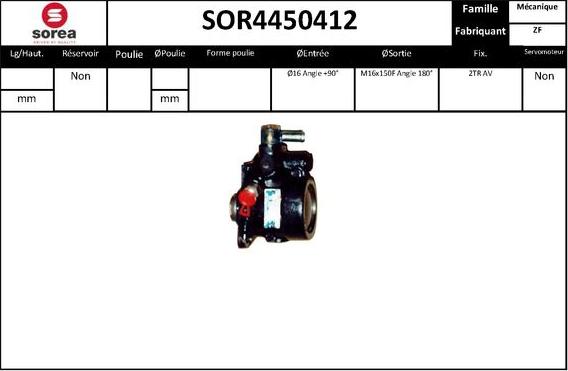 EAI SOR4450412 - Гидравлический насос, рулевое управление, ГУР avtokuzovplus.com.ua