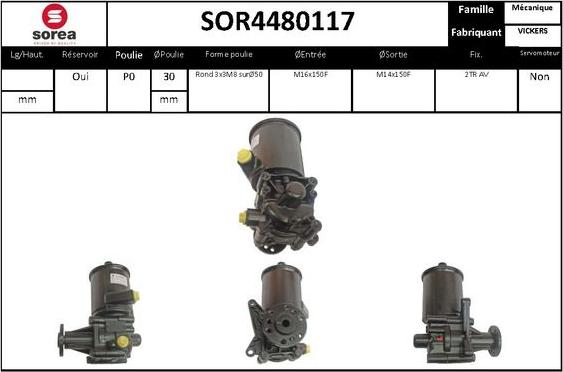 EAI SOR4480117 - Гідравлічний насос, рульове управління, ГУР autocars.com.ua