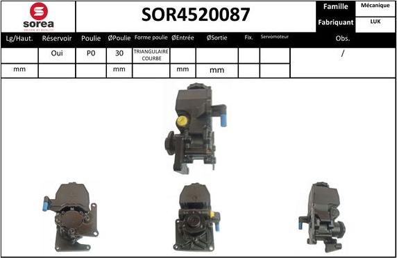 EAI SOR4520087 - Гидравлический насос, рулевое управление, ГУР autodnr.net