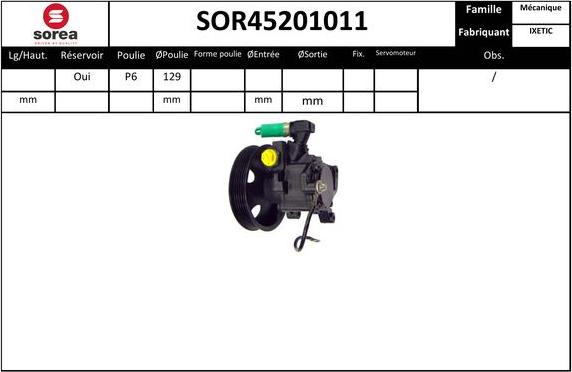 EAI SOR45201011 - Гидравлический насос, рулевое управление, ГУР autodnr.net