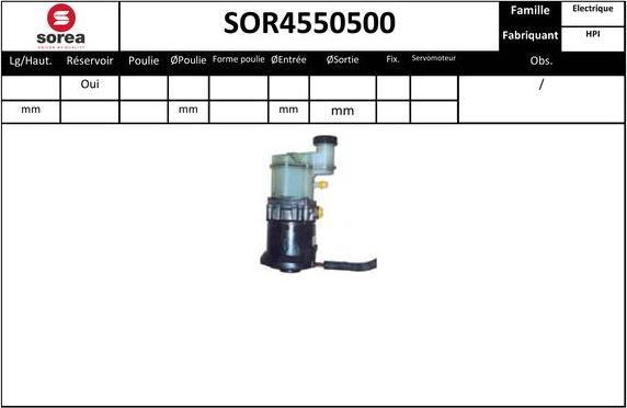 EAI SOR4550500 - Гідравлічний насос, рульове управління, ГУР autocars.com.ua
