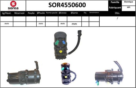 EAI SOR4550600 - Гідравлічний насос, рульове управління, ГУР autocars.com.ua