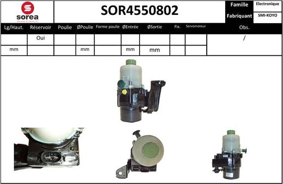 EAI SOR4550802 - Гидравлический насос, рулевое управление, ГУР avtokuzovplus.com.ua