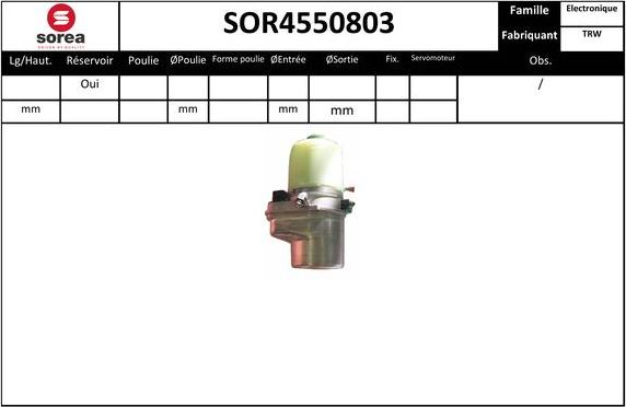 EAI SOR4550803 - Гидравлический насос, рулевое управление, ГУР autodnr.net