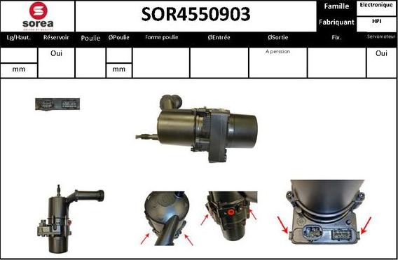 EAI SOR4550903 - Гидравлический насос, рулевое управление, ГУР avtokuzovplus.com.ua