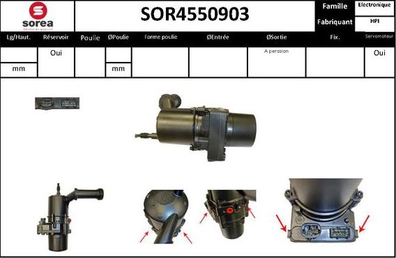 EAI SOR4550903 - Гідравлічний насос, рульове управління, ГУР autocars.com.ua