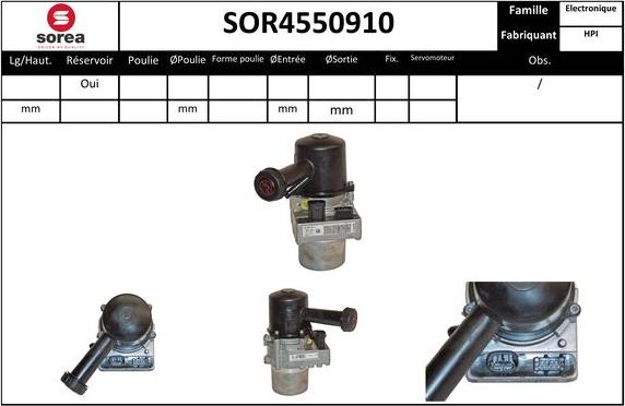 EAI SOR4550910 - Гидравлический насос, рулевое управление, ГУР avtokuzovplus.com.ua