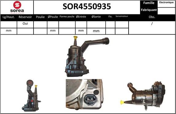 EAI SOR4550935 - Гідравлічний насос, рульове управління, ГУР autocars.com.ua