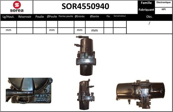 EAI SOR4550940 - Гідравлічний насос, рульове управління, ГУР autocars.com.ua