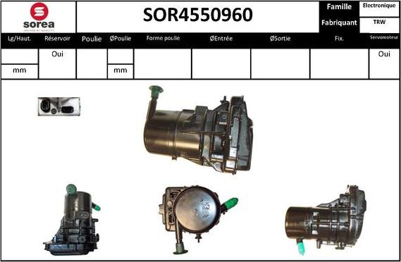 EAI SOR4550960 - Гідравлічний насос, рульове управління, ГУР autocars.com.ua