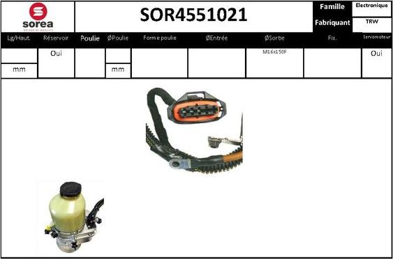 EAI SOR4551021 - Гідравлічний насос, рульове управління, ГУР autocars.com.ua