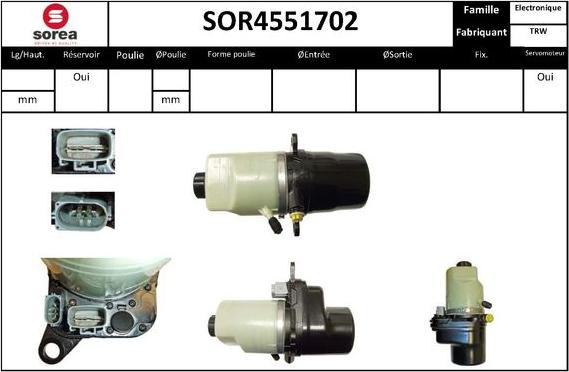 EAI SOR4551702 - Гидравлический насос, рулевое управление, ГУР autodnr.net